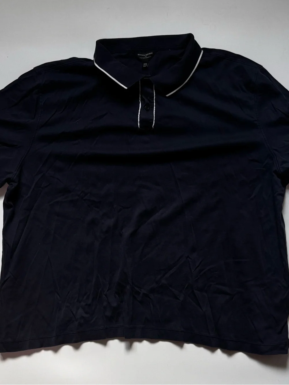 Banana Republic Navy Polo with White Piping